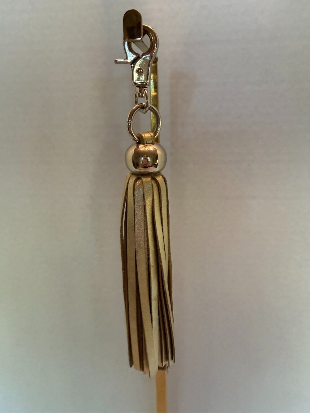 Russlel+Hazel Gold Leather Tassel